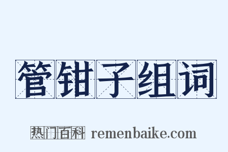 管钳子组词是什么意思的图片